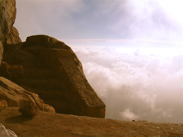 Above the clouds on Mount Sinai
